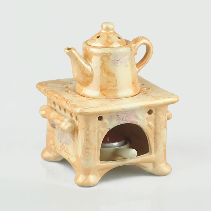 

Penghu-glance coloured drawing or pattern ceramic aroma stove suit oil candles smoked incense burner sweet lamp