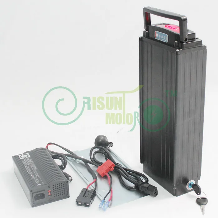 Discount 36V 31.9AH Electric Bicycle Rear Carrier Li-ion Battery For NCR18650PF Cell With 5A Charger and BMS 0