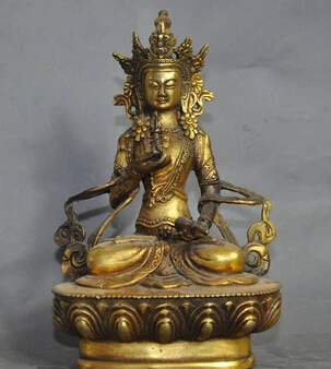 

shitou 003277 old tibet buddhism bronze gilt Vajrasattva tara Guan Yin Kwan-Yin goddess statue