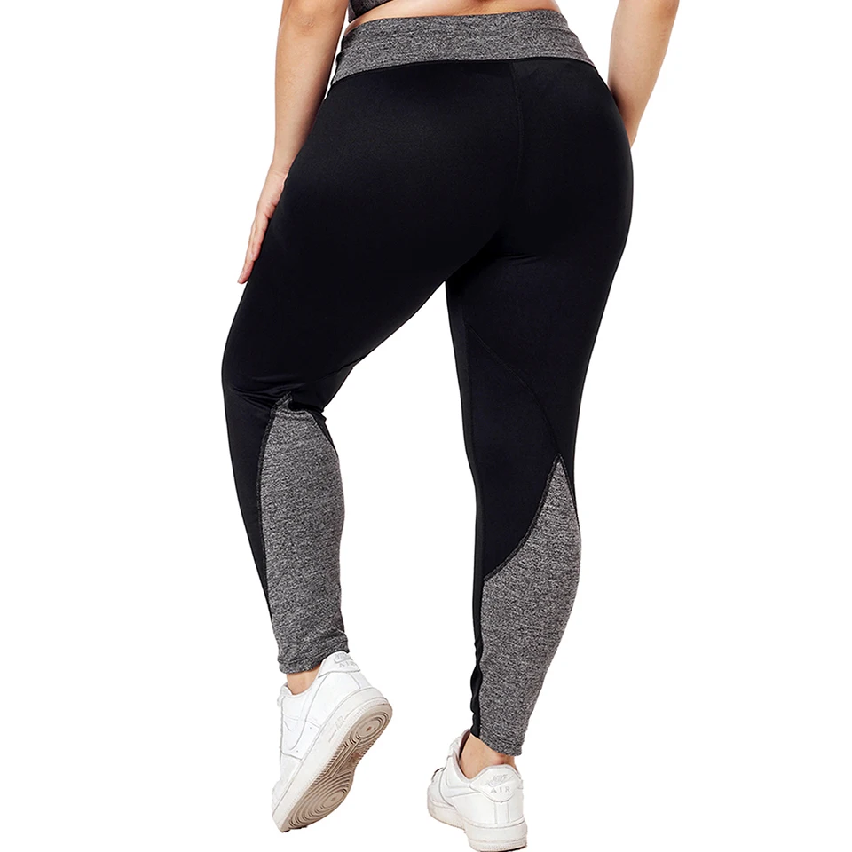 Black-Heathered-Splice-Plus-Size-Yoga-Pants-LC77114-2-2