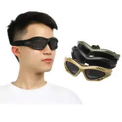 Защитные тактические очки для глаз, удобные анти-противотуманные очки с металлической сеткой, ударопрочные защитные очки для игры на