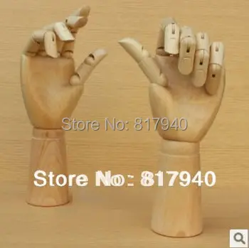 

New Fashion Design Large Wooden Human Hand Toy Flexible Left and right Hand for Mannequin Decoration manikin hands