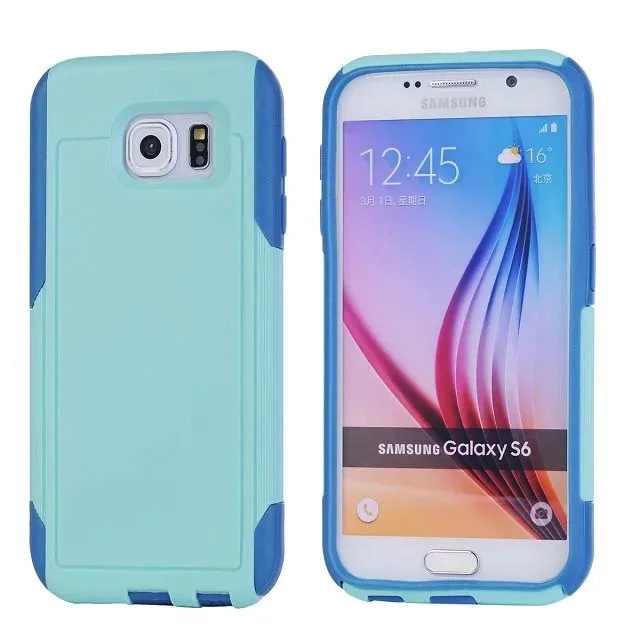 DHL Гибридный 2 в 1 пластик+ ТПУ чехол для Samsung Galaxy S6, жесткий пластик чехол для Galaxy S6 100 шт/партия