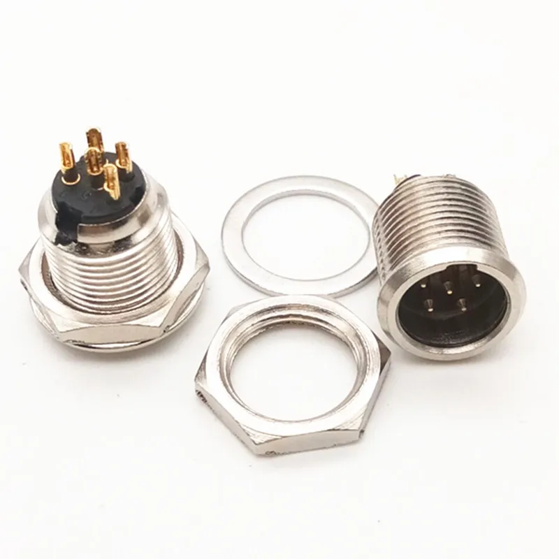 100Pcs Mini XLR 3 4 5 6 Pin Male Socket Small XLR