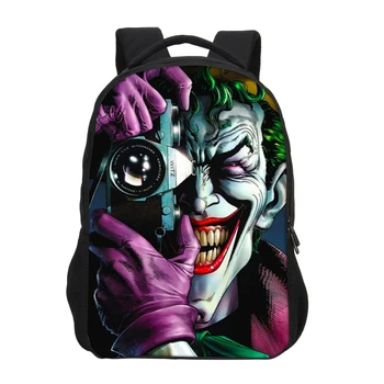 

VEEVANV Fashion Clown Joker Printing Mochila Children Backpack School Bags Boys Cool Bookbag Cartoon Daypack Laptop Shoulder Bag