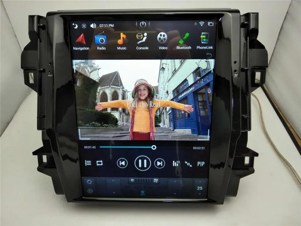 Excellent KiriNavi Vertical Screen Tesla Style 12.1inch Car Radio For Toyota Fortuner Android GPS Navigation Player Fit For AUTO AC 2016+ 4