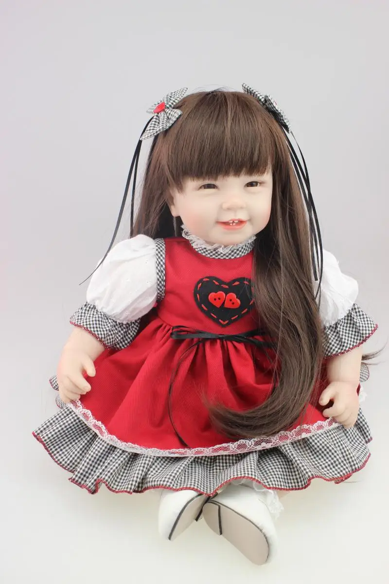 

Soft silicone reborn baby doll toys lifelike 55cm vinyl reborn babies play house bedtime toy high-end birthday present to girls