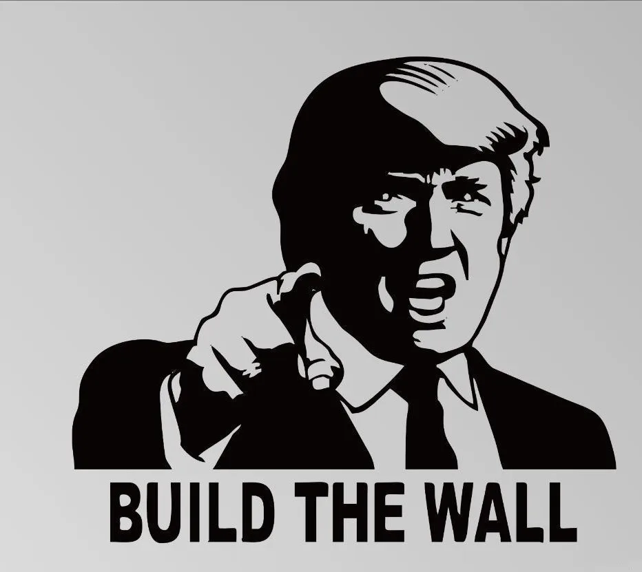 Donald font b Trump b font Build the Wall Vinyl Decal Car Truck Sticker Republican Funny
