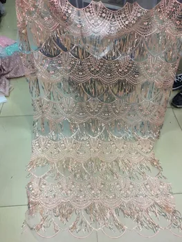 

super quality DiuDiu-43012 Nigerian Lace Fabric for bridal dress beaded Lace Fabric Tulle Lace Fabric