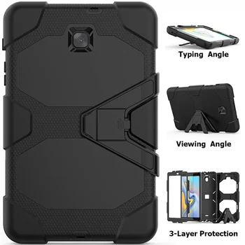 

10pcs/lot Full Body Protective Armor Shockproof Heavy Duty Hard Case With Stand For Samsung Galaxy Tab A 8.0 2018 T387