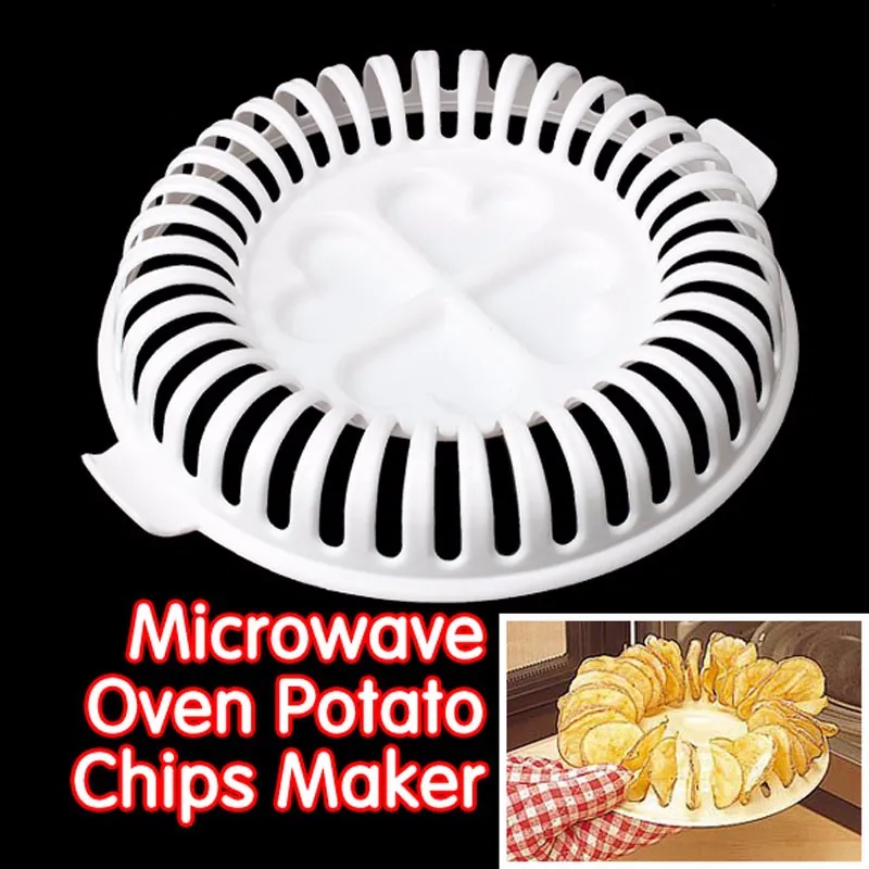 High Quality DIY Low Calories Microwave Oven Fat Free Potato Chips Maker Baking &amp Pastry Tools Slicer Kitchen | Дом и сад