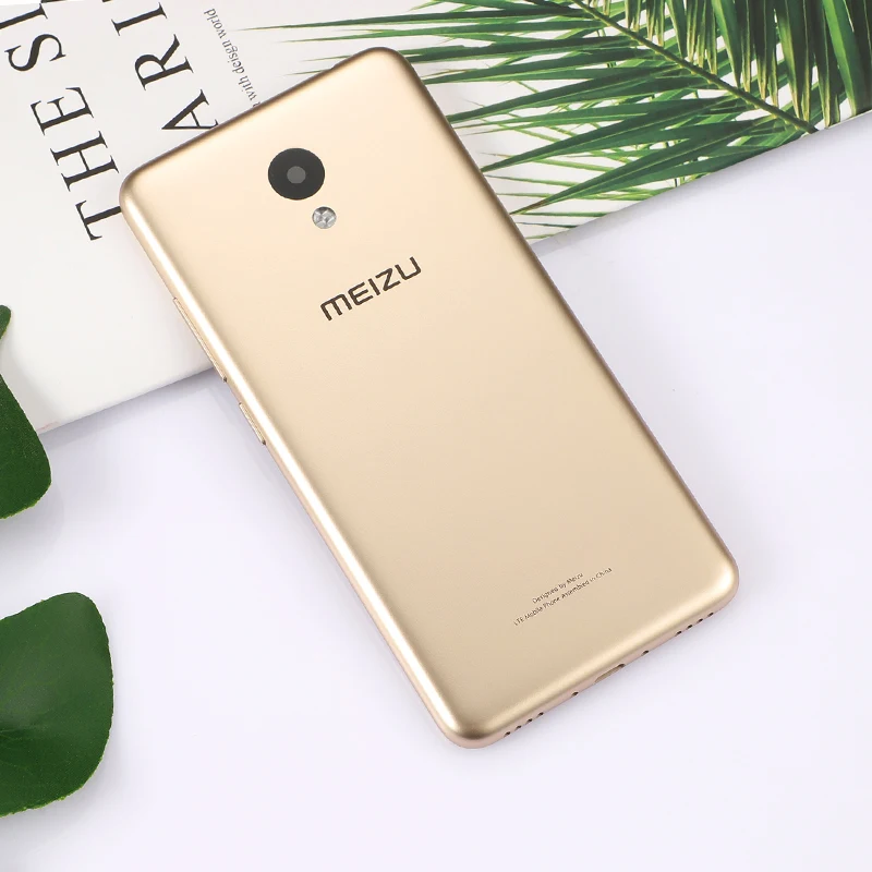 Корпус для Meizu A5 M5C M710H Батарейная дверь пластиковая задняя крышка Запасные части кнопки объектив камеры