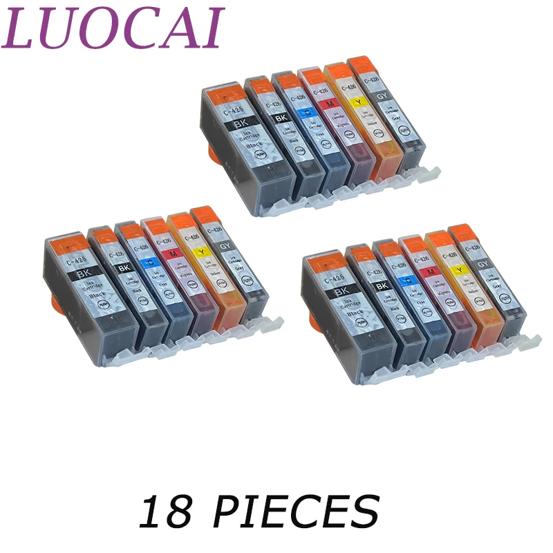 18X чернильные картриджи LuoCai совместимые с Canon PGI 425 CLI 426 PGI425 CLI426 IP4840 IP4940 IX6540 MG5140 MG5240