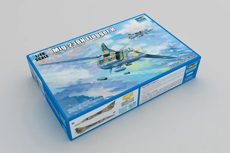 Modelo de Montagem Trompetista Flogger h Lutador Bombardeiro 05801 1 - 48 Mig-23bn 2 Kits de modelo de construção