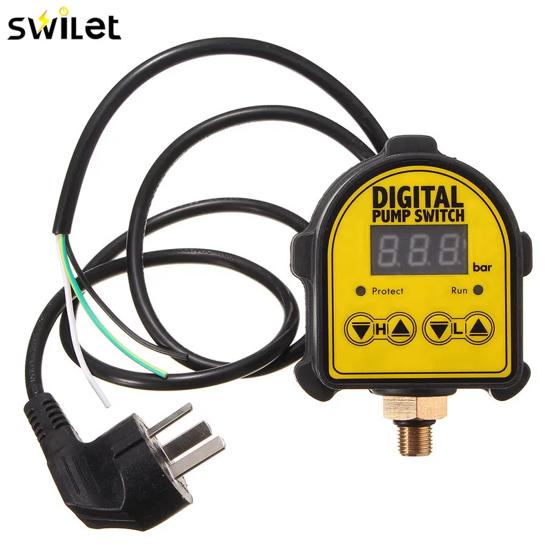 Pаспродажа SWILET Горячая продажа Автоматический цифровой воздушный насос водяной масляный компрессор переключатель регулятора давления Водяной насос ...