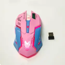 Косплей OW D. va плеер для игровой мыши беспроводная мышь вспышка огни игровой костюм подарок геймер вариант Прямая поставка