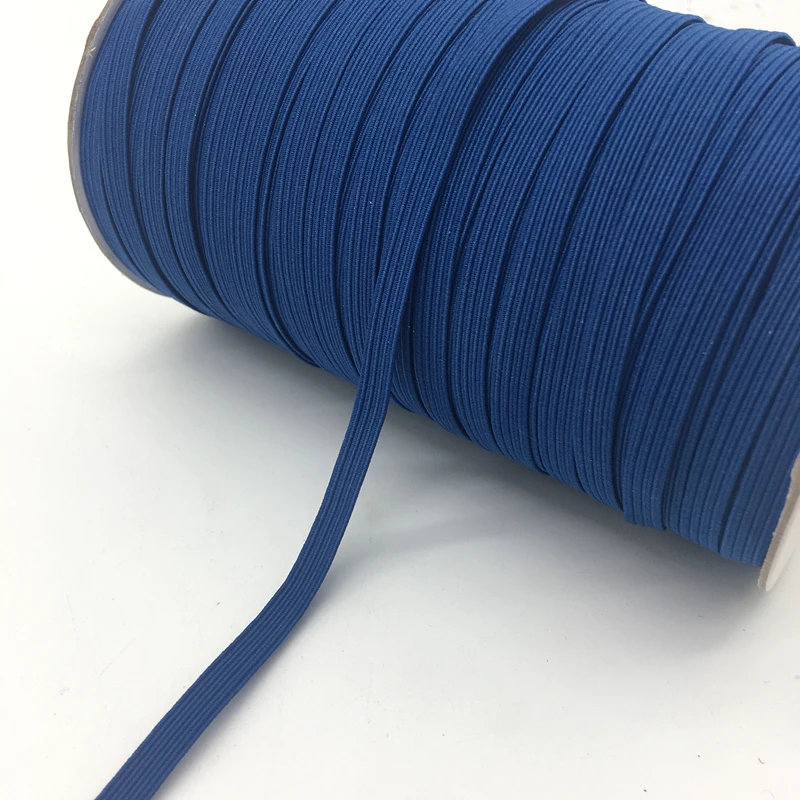 32 цвета) 5 ярдов/партия 7 мм эластичная лента Многоуровневая утолщенная атласная эластичная лента отделка швейная кружевная отделка спандекса - Цвет: Deep blue