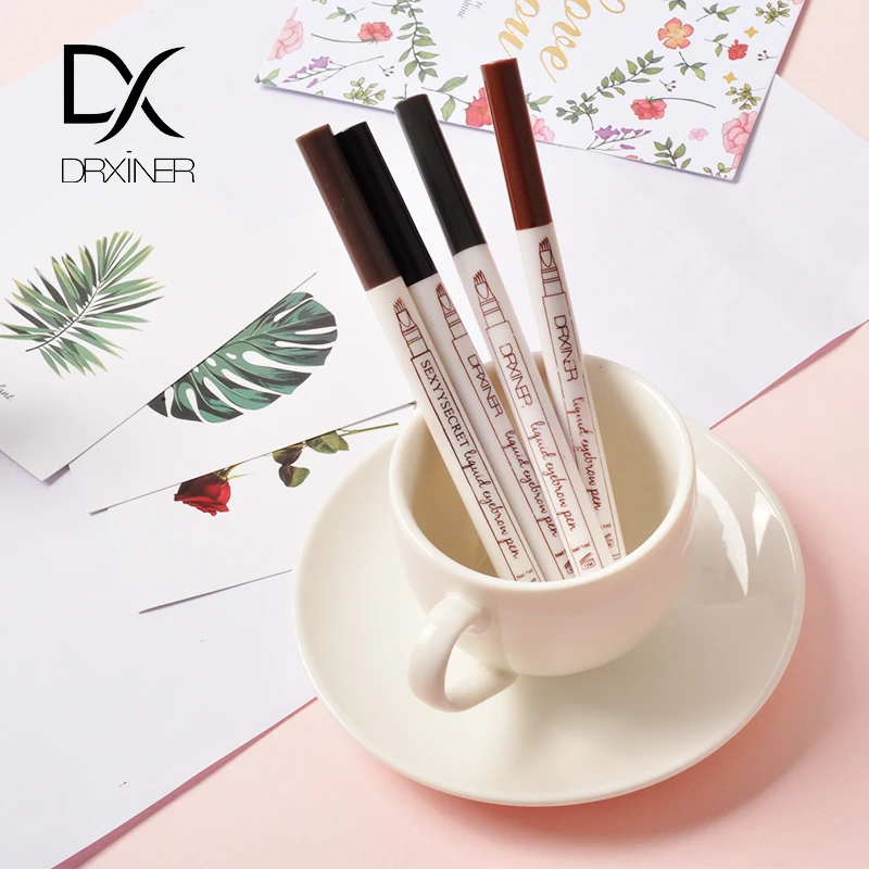 Drxiner 4 головки карандаш для бровей водостойкий микроблейдинг тонкая тату ручка