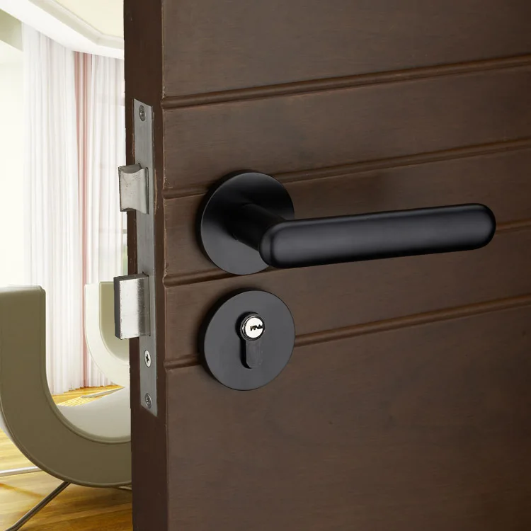 Simple European High Grade Space Aluminum Black Locks