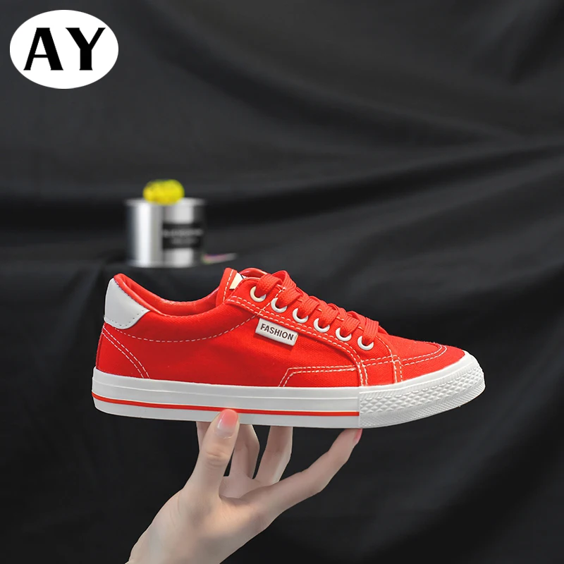 

AY Vulcanized Shoes Women Canvas Sneakers Flat Denim Casual Shoes Women Trainers Stars Ladies Sneakers Rubber Sole