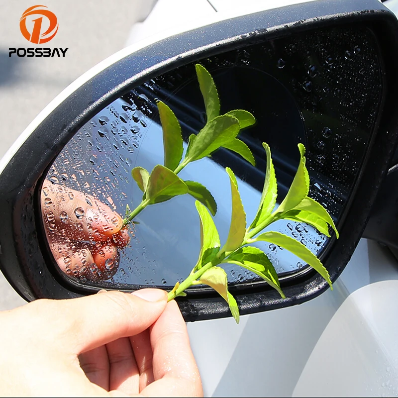 POSSBAY Car Mirror Window Clear Film Car Rearview Mirror Protective Film Waterproof Rainproof