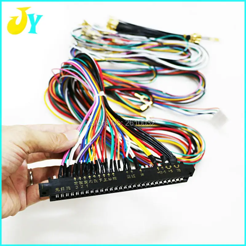 Проводка JAMMA жгут 28 pin с 5,6 кнопками провода для 2 игроков аркадная игра/Аксессуары для шкафа 6 кнопочные провода