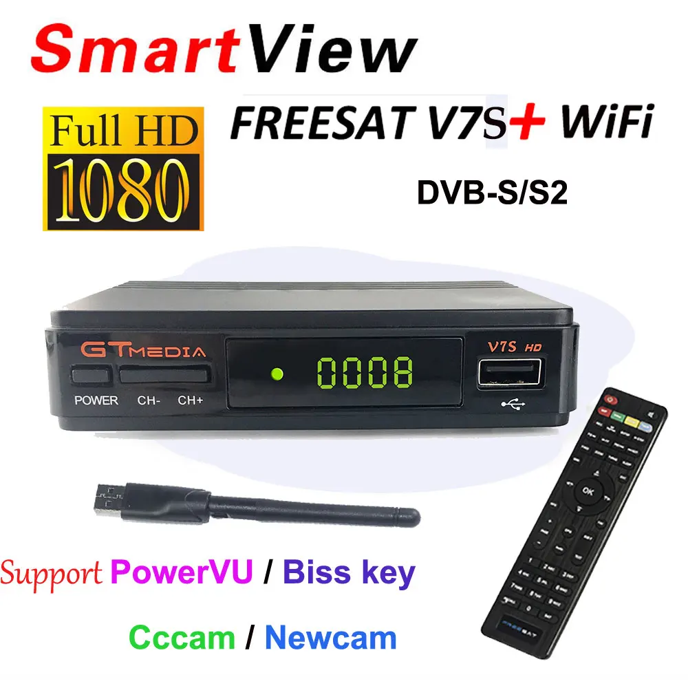 

GTMedia V7S HD DVB-S2 receptor DVB S2 Satellite Receiver Full 1080P Support Powervu Biss Key Decoder Set top box