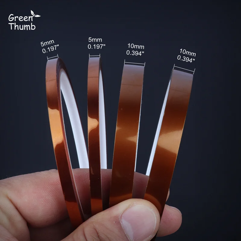Soldering Electrical HONJIE 8mm Width Length x 33m 3D Printer Application - High Temperature Tape Polyimide Adhesive Tape High Temperature and Heat Resistant Tape for Masking 3 Rolls