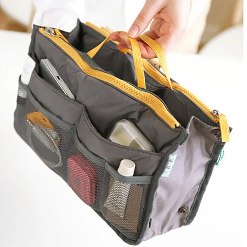 Женская сумка-Органайзер для путешествий, большая сумка-Органайзер для косметики - Цвет: Серый
