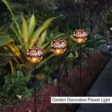 Водонепроницаемый сад Солнечный свет глобус Кол Газон лампа огни для дорожек газон двора путь светодиодов пейзаж уличная Солнечная лампа