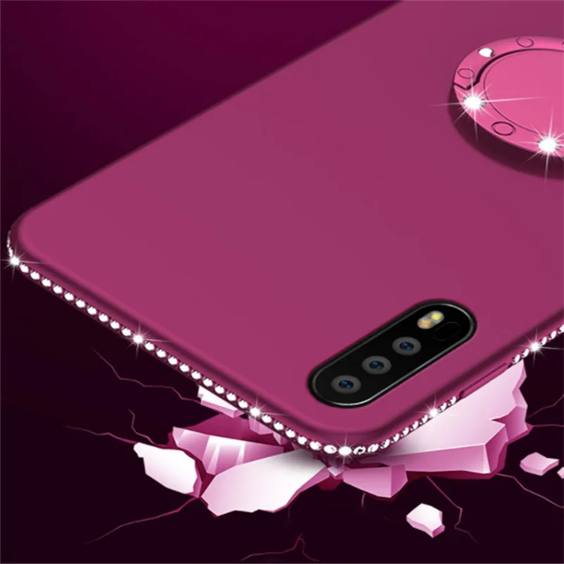 Роскошный однотонный чехол со стразами для Huawei P20 Lite Mate 10 Pro Модный мягкий
