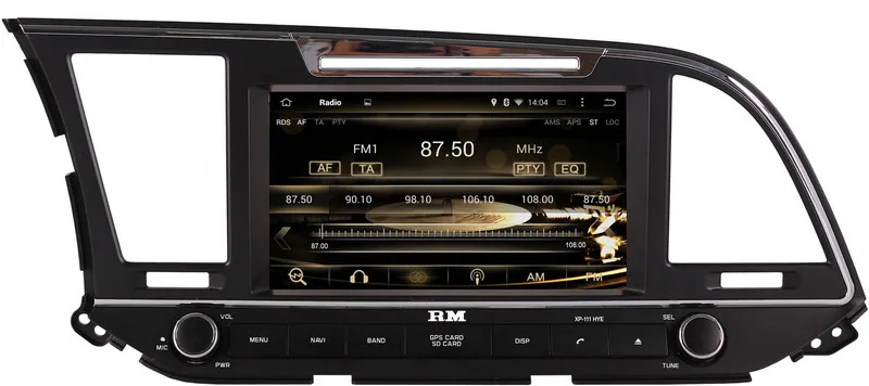 Sale Android 7.1 Head Unit Car DVD Player for Hyundai Elantra 2016 with GPS Navigation Radio BT USB AUX WIFI Stereo 4Core+2G 1024*600 1
