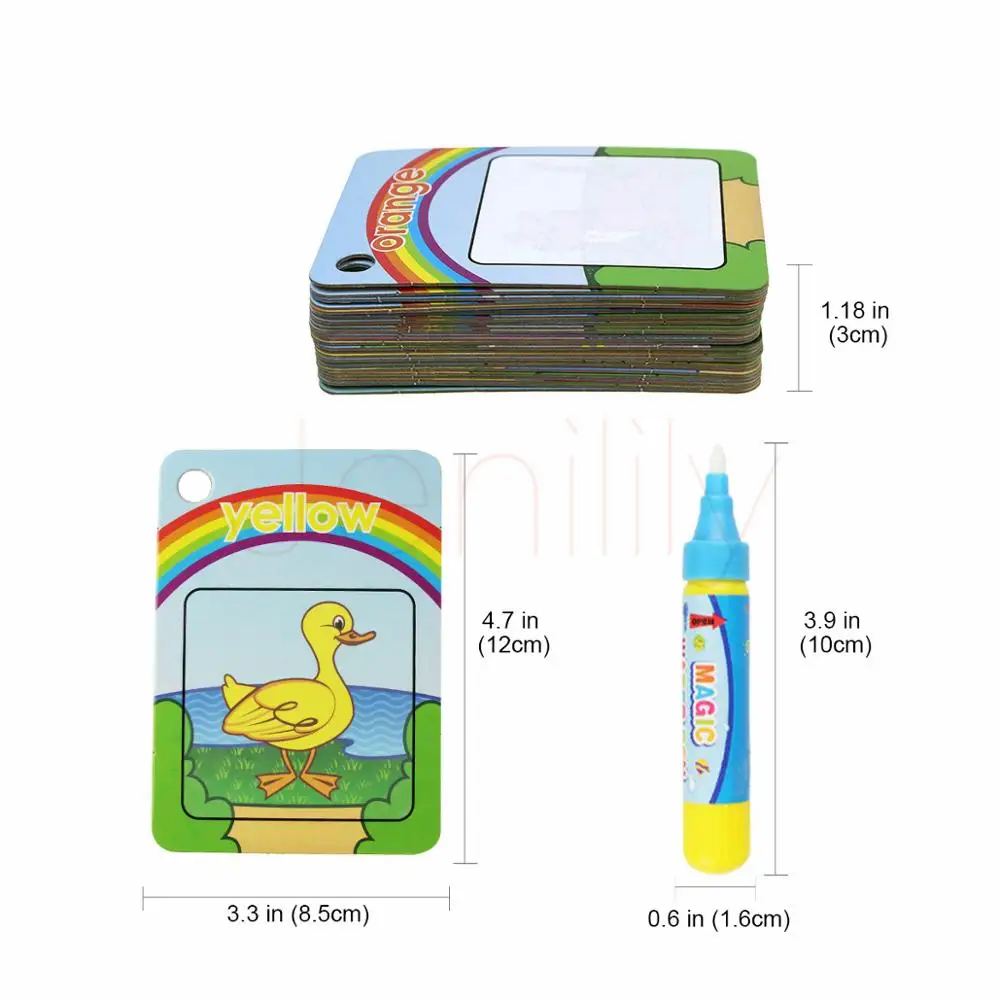 3 вида стилей Рисование водой раскраска бумага коврик карты с волшебной ручкой доска для рисования Развивающие игрушки для детей