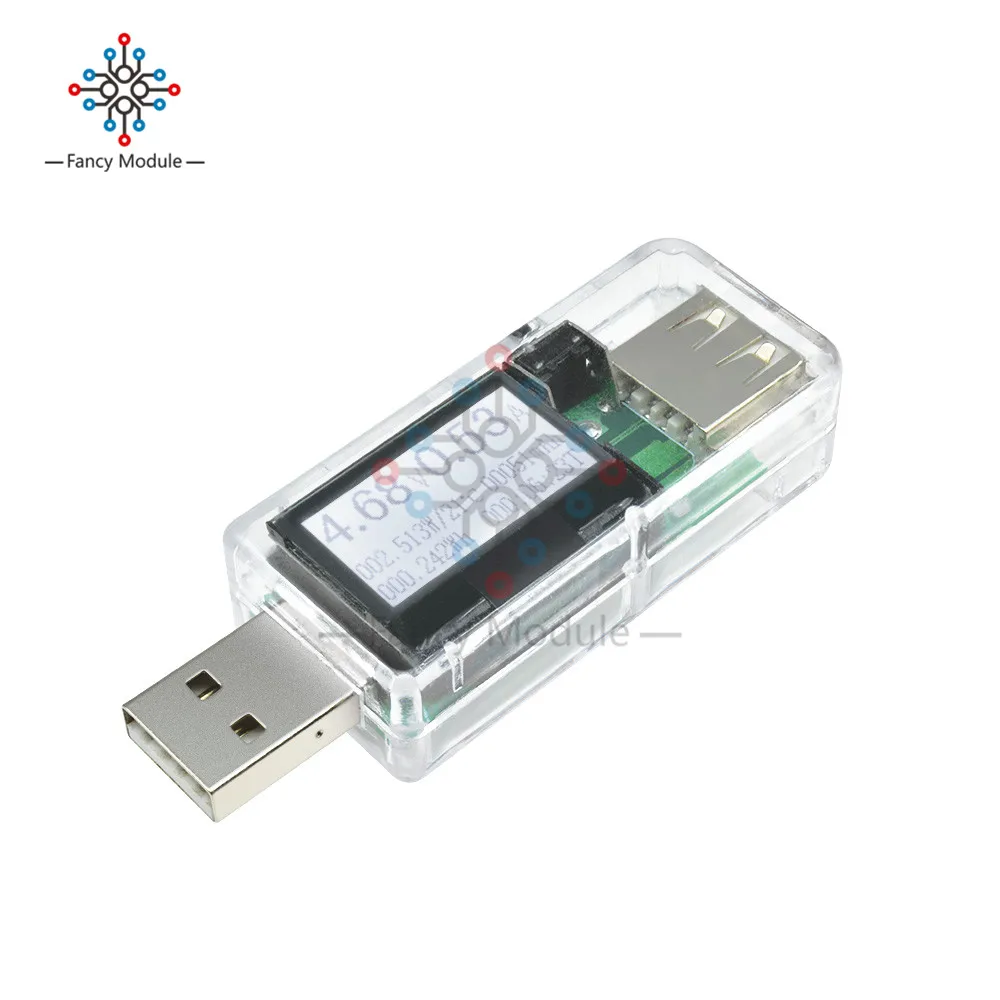 

7 in1 USB tester DC Digital voltmeter amperimetro voltagecurrent meter ammeter detector power bank charger indicator transparent