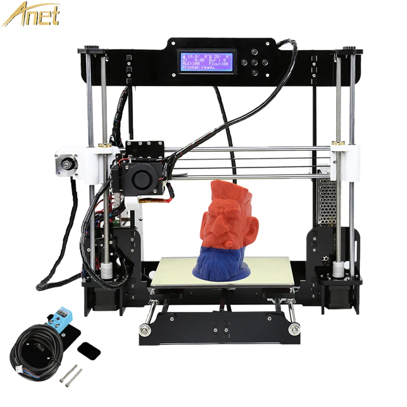 Anet A8 Авто 3d Drucker принтер DIY Размер печати 220*220*240 мм Reprap prusa I3 Impresora комплект с 10 м PLA