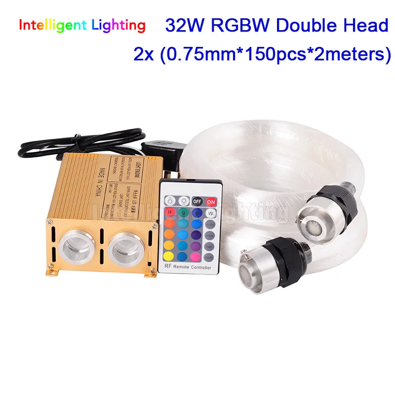 32W RGBW 24key RF Double Head light Engine+ 2x (0.75mm*150pcs*2m) / 2x