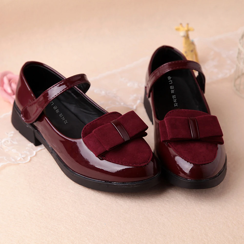 Весенняя детская обувь для вечеринок для девочек Корейская версия Кожаные Туфли Low Cut девочек обувь бабочка туфли принцессы детская обувь lt1104