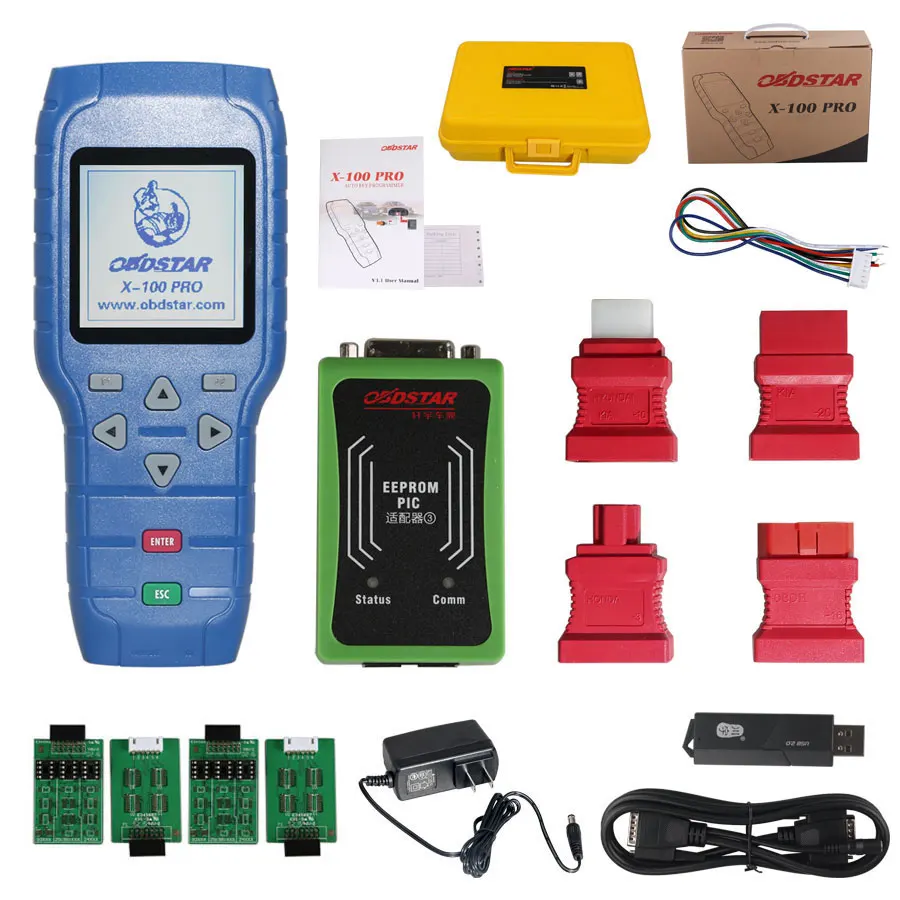 OBDSTAR X100 X-100 PRO Auto key programmer(C+D+E) With EEPROM Adapter IMMO Odometer Correction OBD2 Auto Key Programmer/Mileage