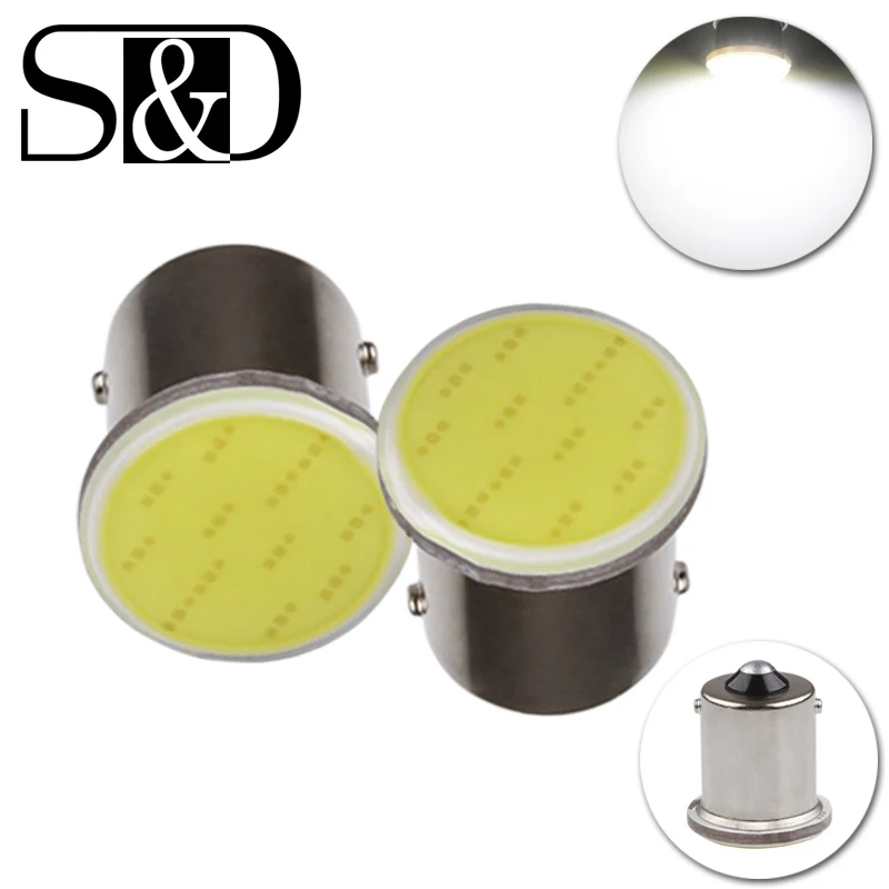 2 шт. 1156 led BA15S удара ламп 12 v белый p21w 12SMD R5W автомобилей светодиодные лампы
