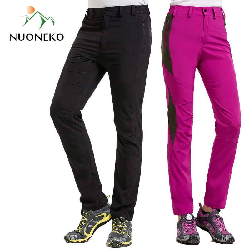 NUONEKO New Men Women's Outdoor Hiking Pants Elastic Quick Dry Waterproof  Pants Camping Trekking Fishing Climbing Trousers PN33|Hiking Pants| -  AliExpress