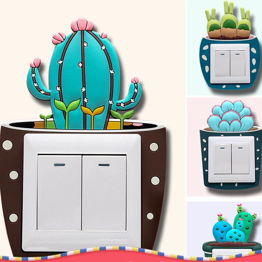 

Plant Luminous Switch Sticker Glow In The Dark Wall Sticker Switch Decoration Glowing Switch Sticker Switch Protective Cover