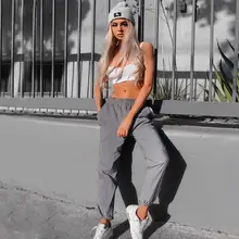 Сексуальные Светоотражающие штаны для женщин, быстросохнущие штаны для бега, для спортзала, фитнеса, одежда для спорта на открытом воздухе, для бега, женские свободные брюки, спортивная одежда