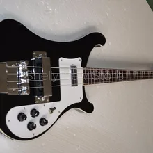 Shelly магазин на заказ черный RK 4003 бас 4 струны Рик Треугольник инкрустация электрический бас гитара Музыкальные инструменты магазин