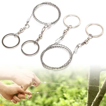 

New Stainless Steel Wire Saw Outdoor Practical Emergency Survival Gear Tools Wholesale 2Pcs/lot