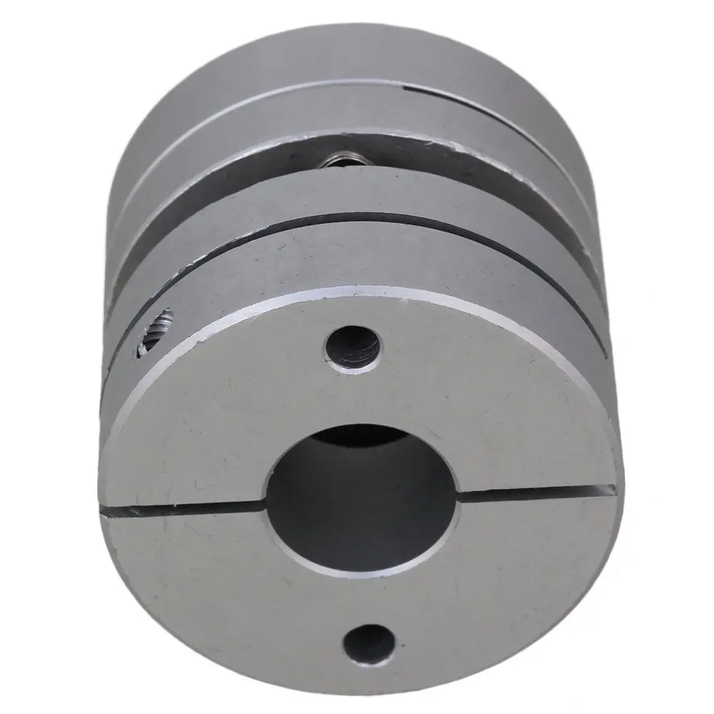 

5mm x 10mm Silver Aluminum Alloy Motor Shaft Single Diaphragm Motor Coupling Coupler Joint