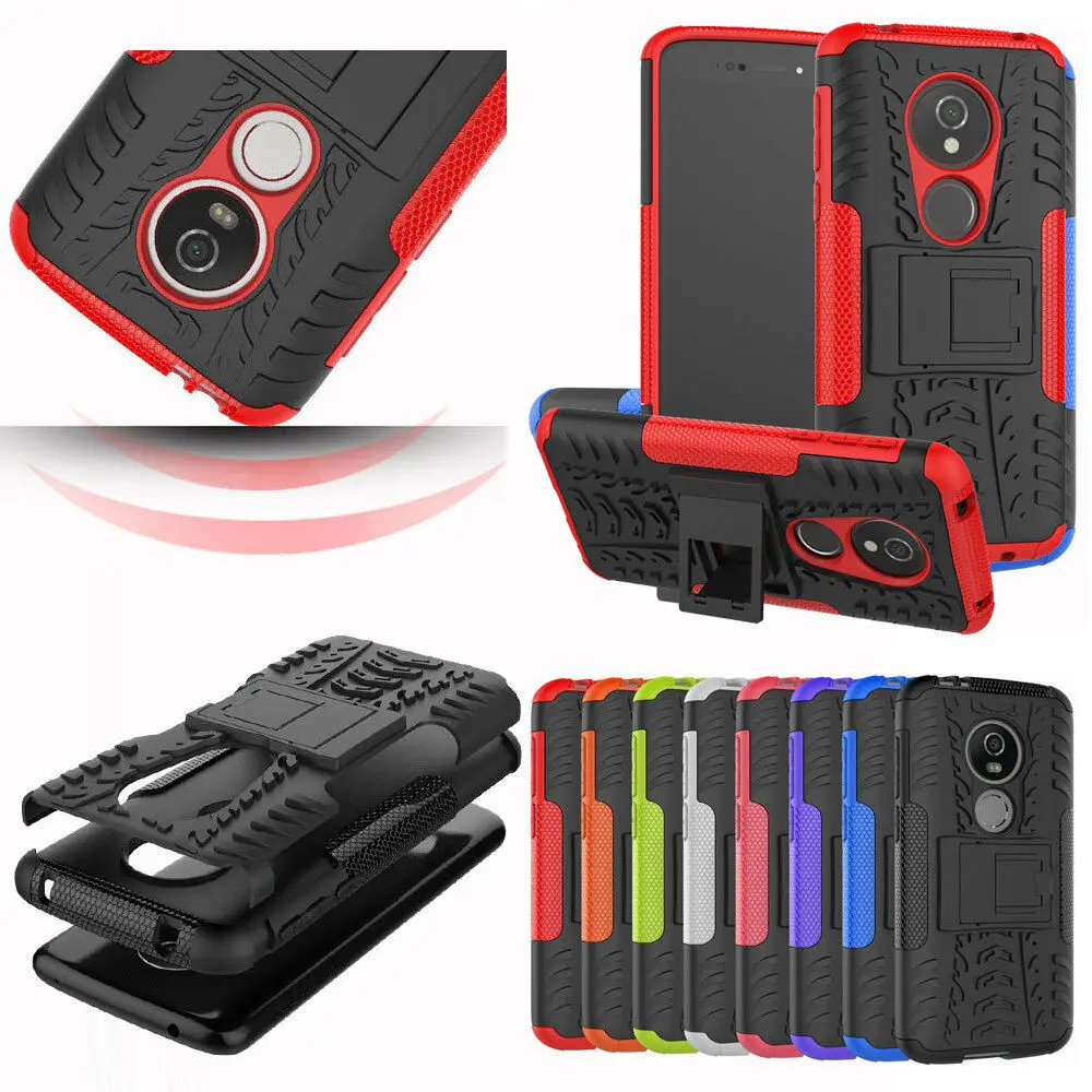 

Hybrid Shockproof Protective Stand Armor Kickstand Case Cover for Motorola Moto E5 G6 Z4 Play G7 Supra