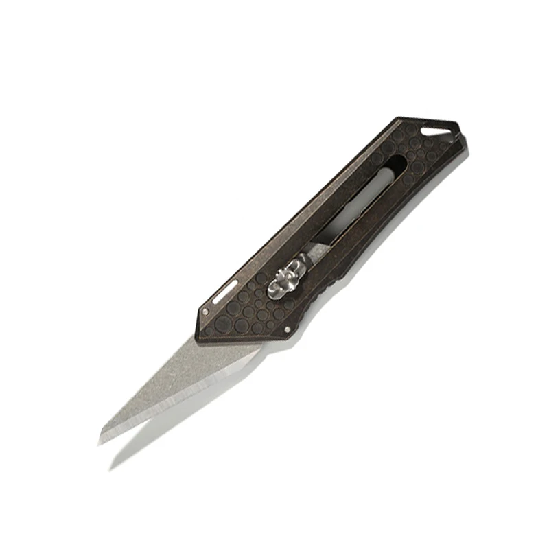 DICORIA 9 TIREDC Tirek резак для бумаги нож для черенков титановая ручка 5Cr15 стальное лезвие секатор карманный нож для охоты Ножи EDC инструменты - Цвет: Copper black