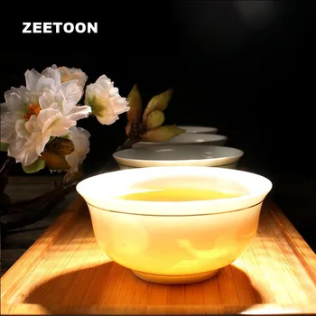 

6PCS/Lot 25ml Shadow Carving Ceramic Teacup Porcelain Tea Cup Master Cup Chinese Kung Fu Tea Set Porcelain Small Bowl Drinkware