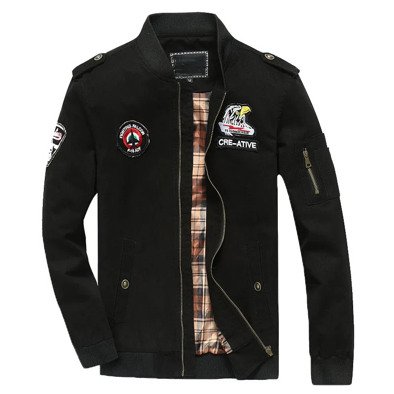 

Cargo Spring Jacket Design Solid Stand Casual Fashion Jacket men Clothes