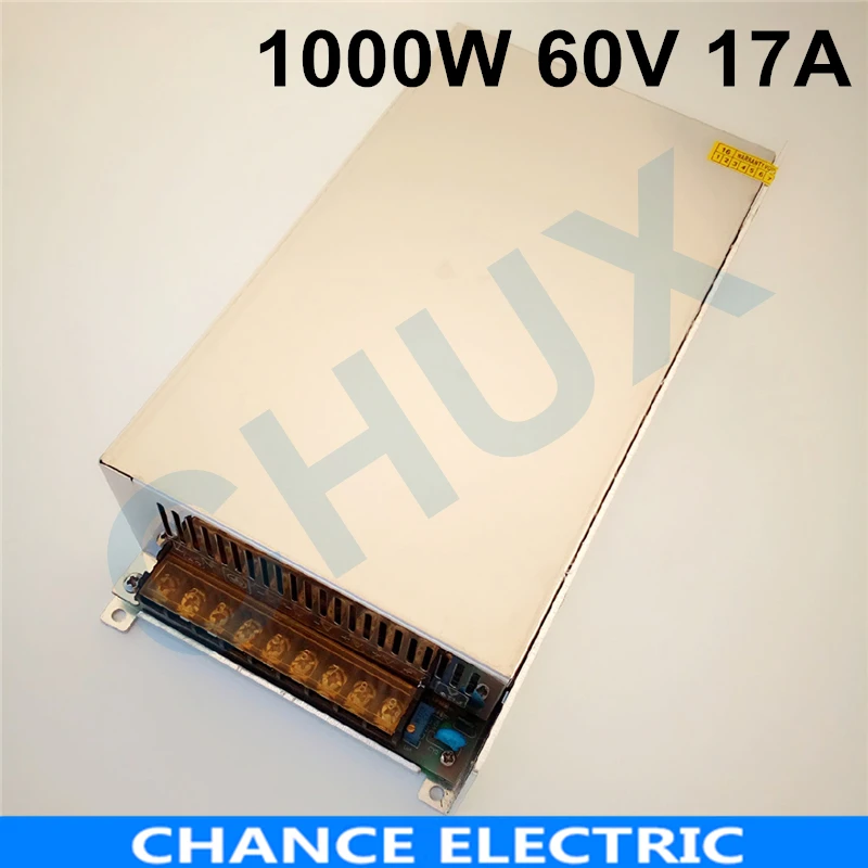 

1000W 17A 60V switching power supply 60v adjustable voltage ac to dc power supply for Industrial field Free shipping